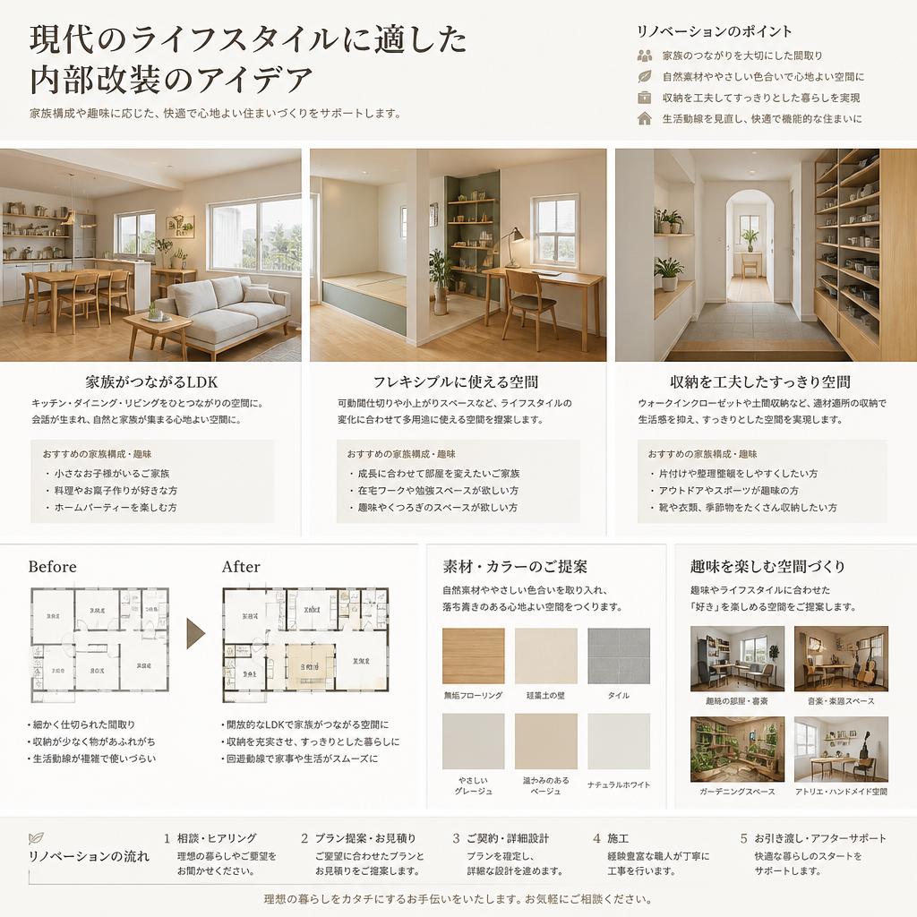 2. 生活スタイルに合わせた内部改装の提案